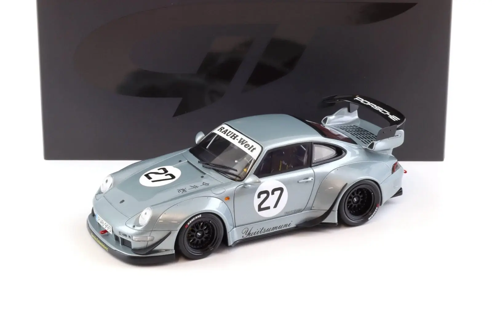 1:18 GT Spirit 2024 Porsche 911 RWB #27 Yuiitsumuni Silver