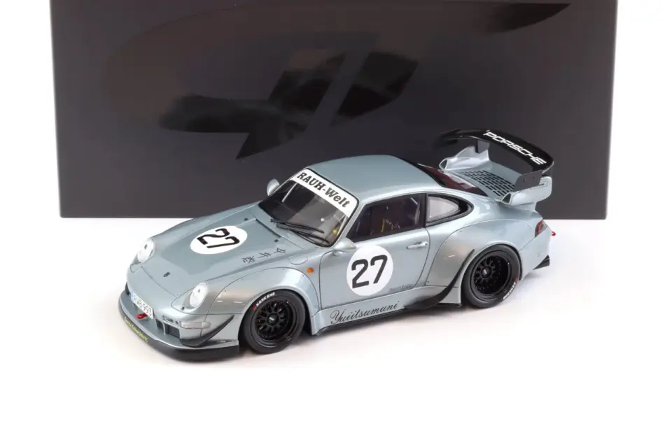 1:18 GT Spirit 2024 Porsche 911 RWB #27 Yuiitsumuni Silver