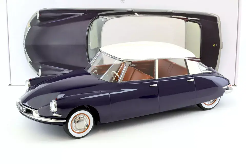 NOREV CITROEN DS 19 PURPLE AND CHAMPANGE 1955 1:12 (121579)