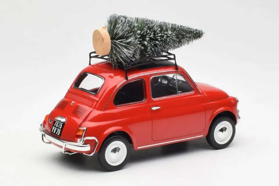 NOREV FIAT 500 L RED CHRISTMAS 1968 1:18