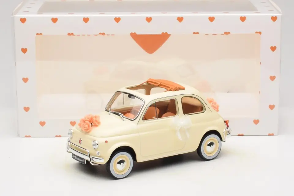NOREV FIAT 500 L IVORY WEDDING GIFT 1968 1:18 (187780)