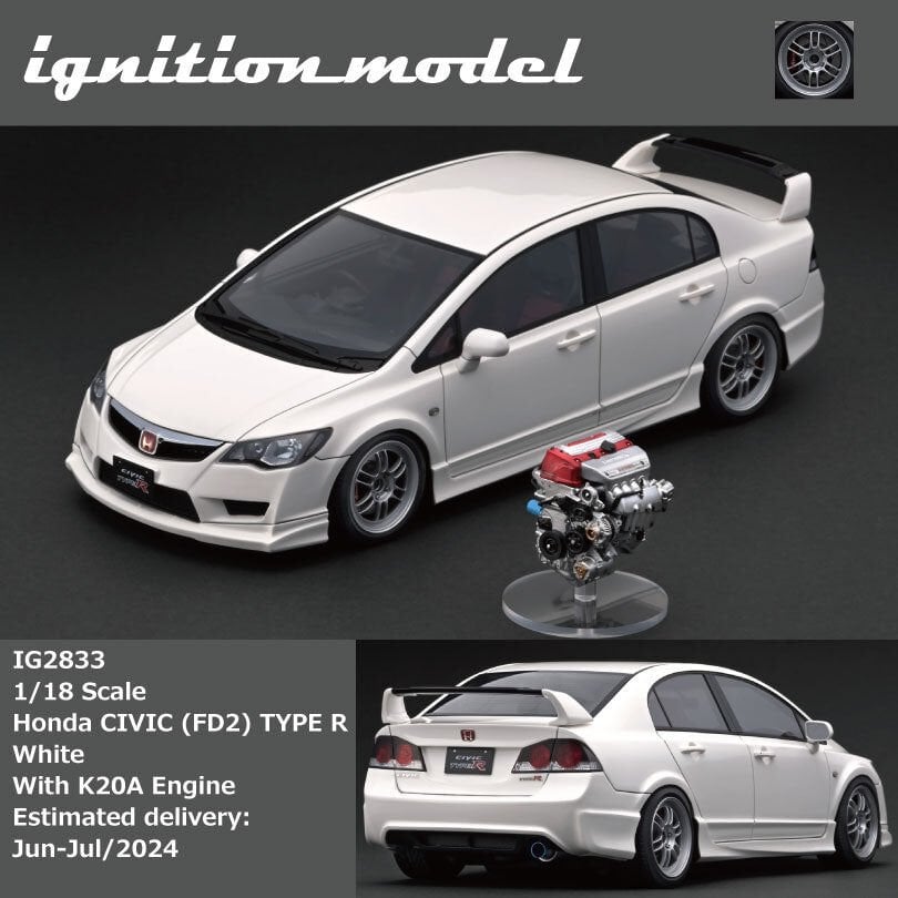 İGNİTİON MODEL (Limited)( HONDA CIVIC (FD2) TYPE R IG2833 1:18