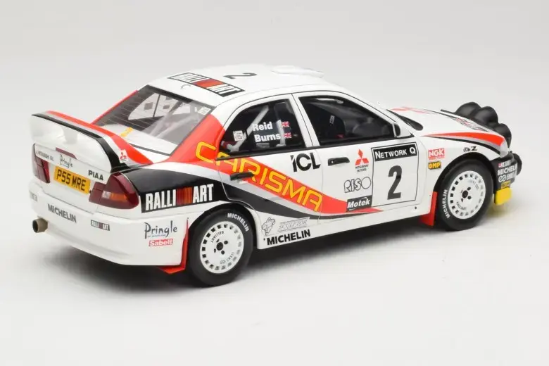 OTTO MITSUBISHI CARISMA GT GROUP N2 WHITE R.BURNS RAC RALLY 1997 1:18 (OT1192)