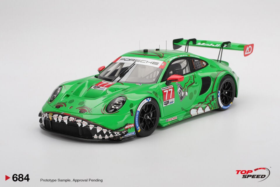 1:18 TopSpeed 2023 Porsche 911 GT3R Sebring 12 Hours No77