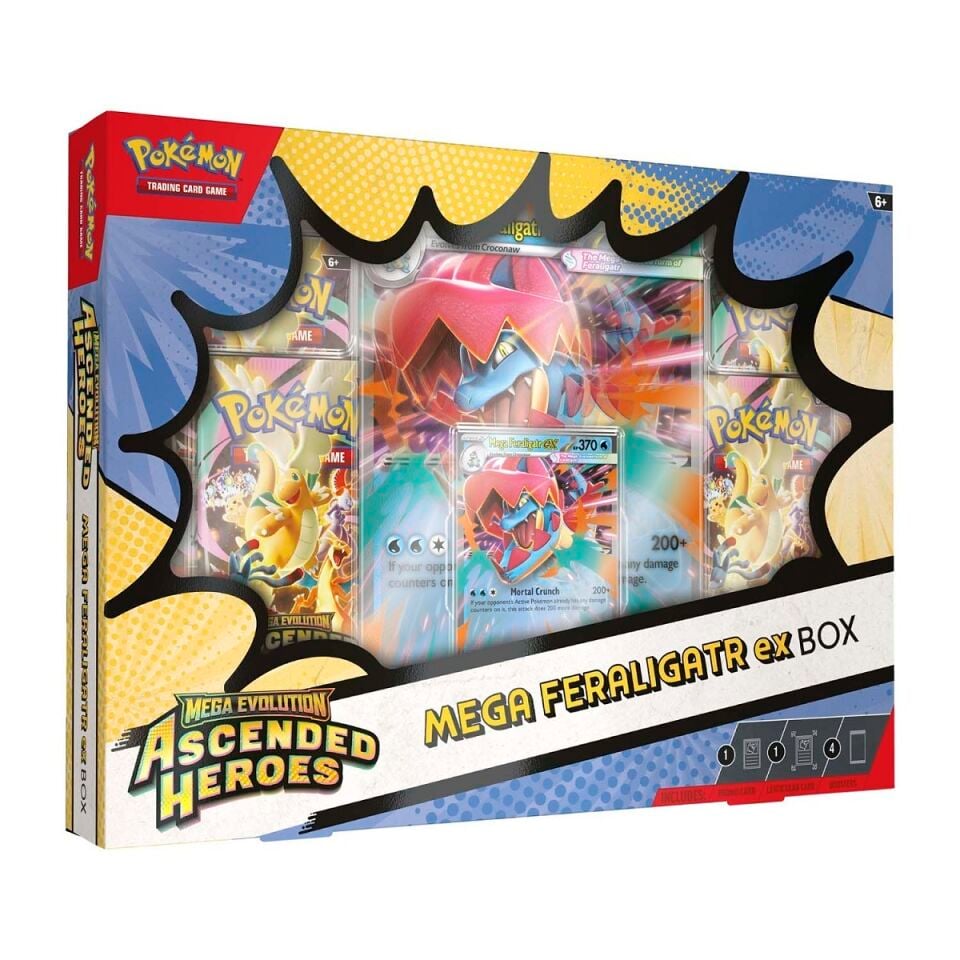 Pokémon TCG: Mega Evrim - Yükselmiş Kahramanlar Mega Feraligatr ex Kutusu