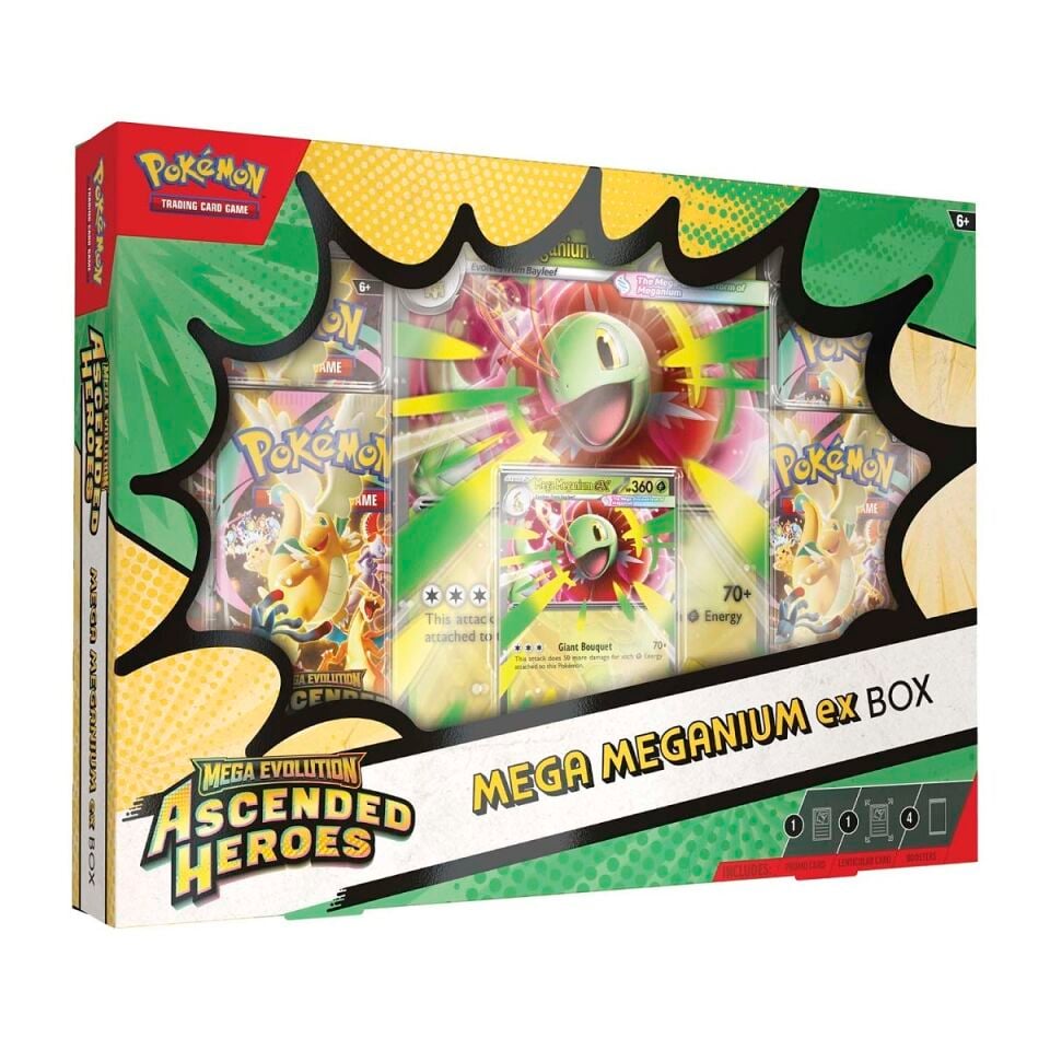 Pokémon TCG: Mega Evrim - Yükselmiş Kahramanlar Mega Meganium ex Kutusu