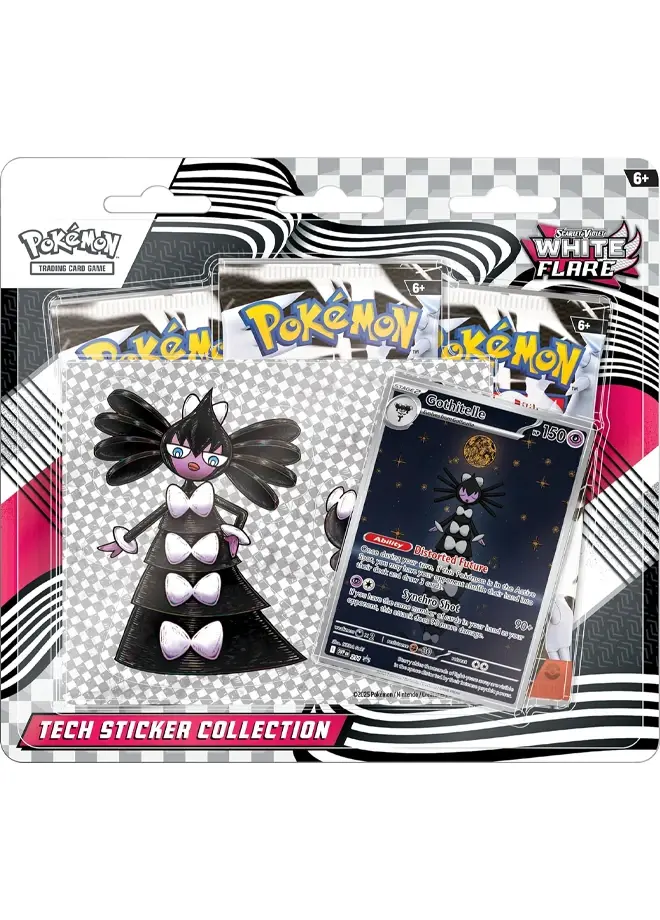Pokémon Gothitelle Beyaz Flare Teknoloji Etiket Koleksiyonu