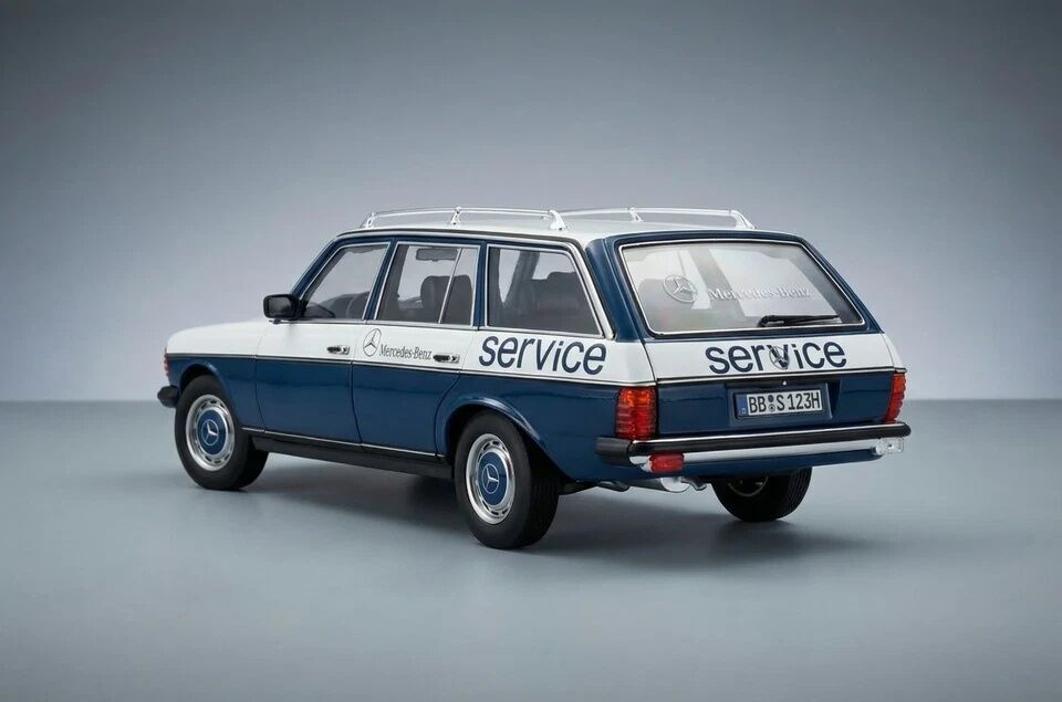 1:18 Norev 1980 Mercedes Benz 200TE SW S123 Mercedes Car Service