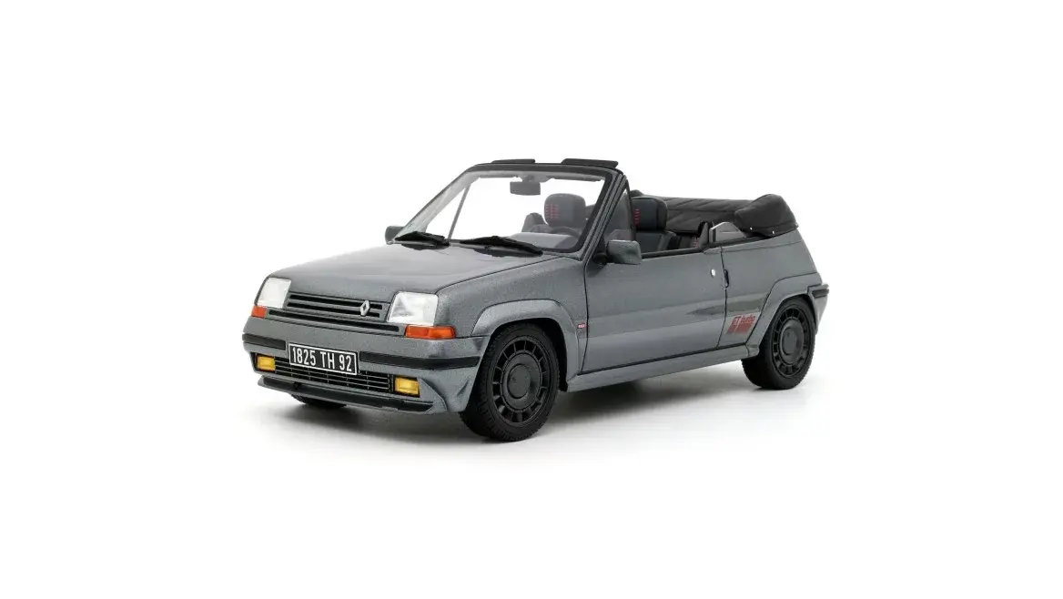 1:18 OTTO 1995 Renault 5 GT Turbo Cabriolet Gris Tungstene