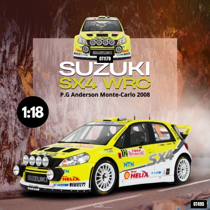 1:18 Otto 2008 Suzuki SX4 WRC Rally Monte Carlo