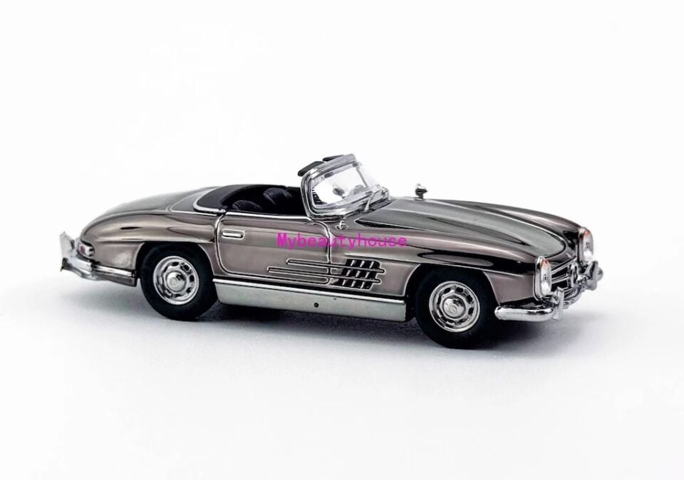 YS 1:64 Plating Gray 300SL W198 Convertible Sports Model Diecast Metal Car