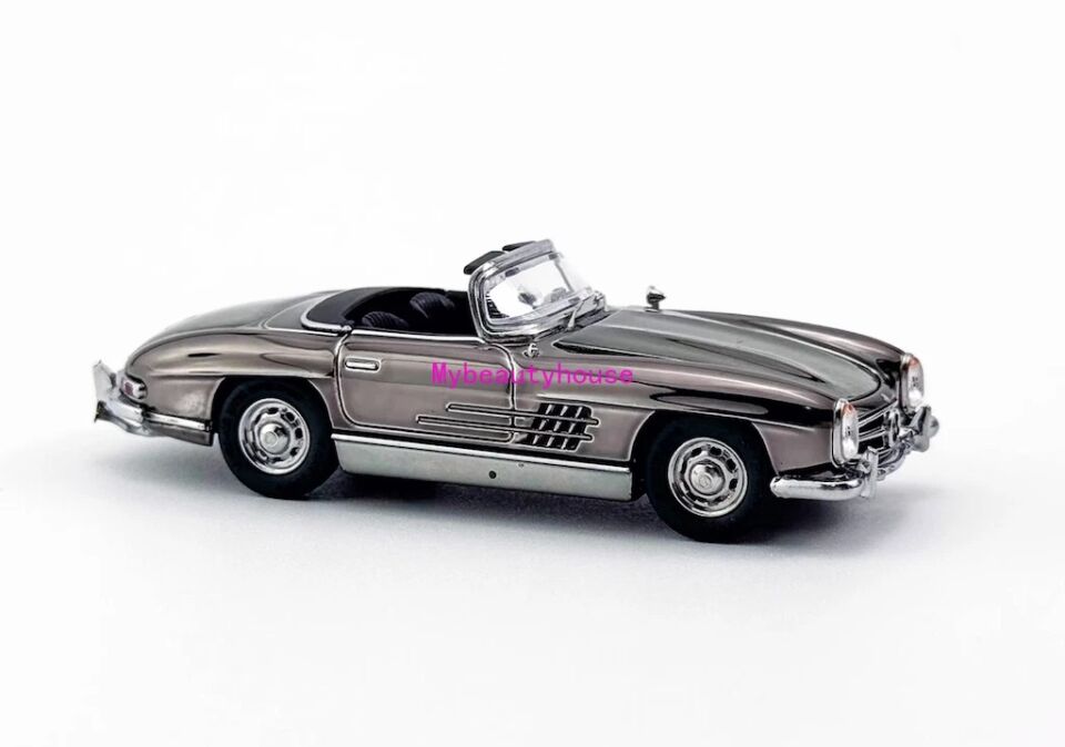 YS 1:64 Plating Gray 300SL W198 Convertible Sports Model Diecast Metal Car