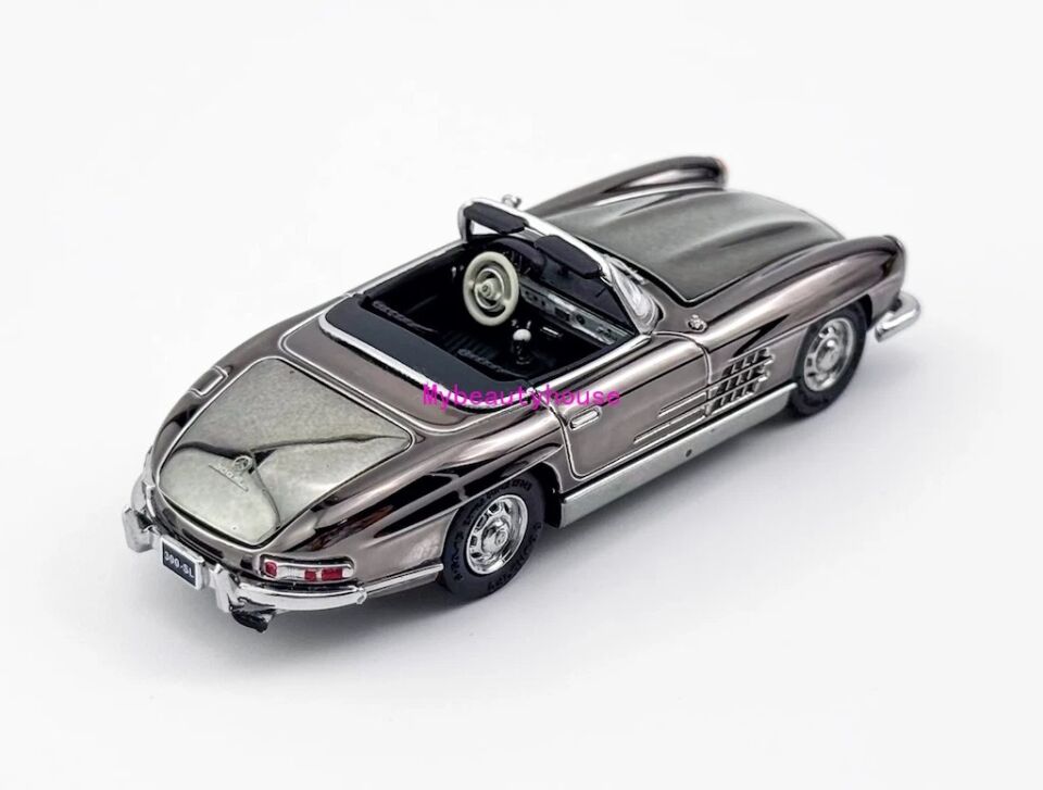 YS 1:64 Plating Gray 300SL W198 Convertible Sports Model Diecast Metal Car