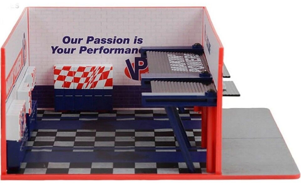 GreenLight 1:64 Mechanic's Corner Series 10 - Weekend Workshop - VP Racing Fuels Garage Solid Pack