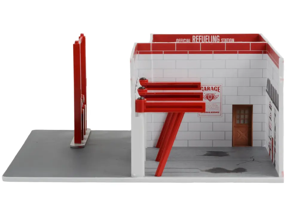 Greenlight 1/64 Mechanic's Corner Series 10 - Vintage Gas Station - Pikes Peak Hill Climb Official Refueling Station Solid Pack