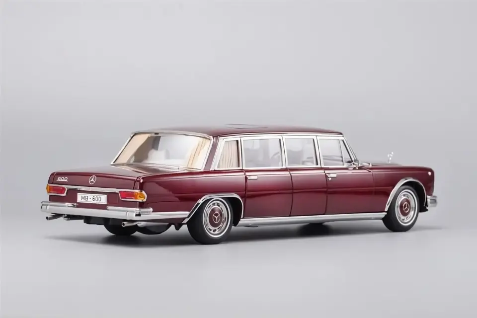 NZG MERCEDES-BENZ 600 PULLMAN DUNKELROT DARK RED 1:18