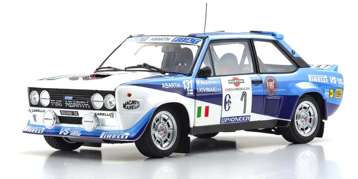 KYOSHO FIAT 131 ABARTH COSTA SMERALDA #1 1981 1:18 (08376D)