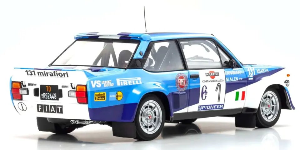 KYOSHO FIAT 131 ABARTH COSTA SMERALDA #1 1981 1:18 (08376D)