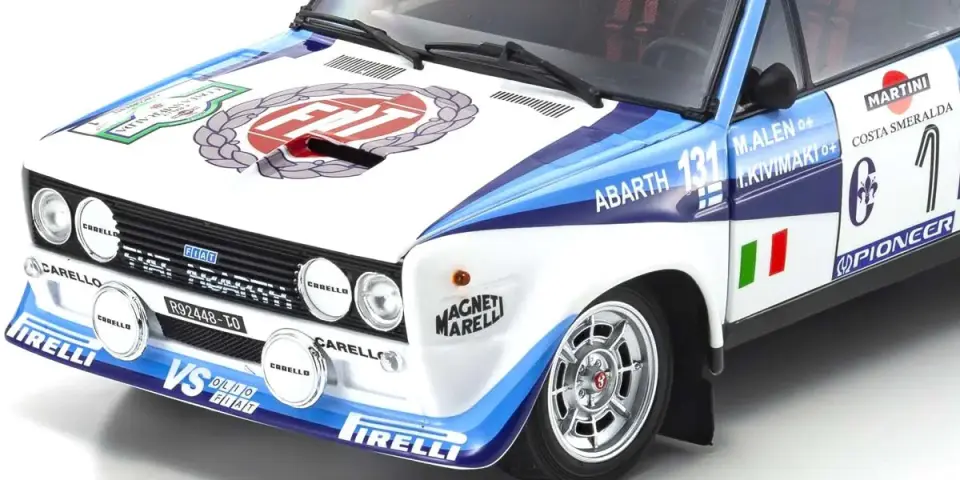 KYOSHO FIAT 131 ABARTH COSTA SMERALDA #1 1981 1:18 (08376D)