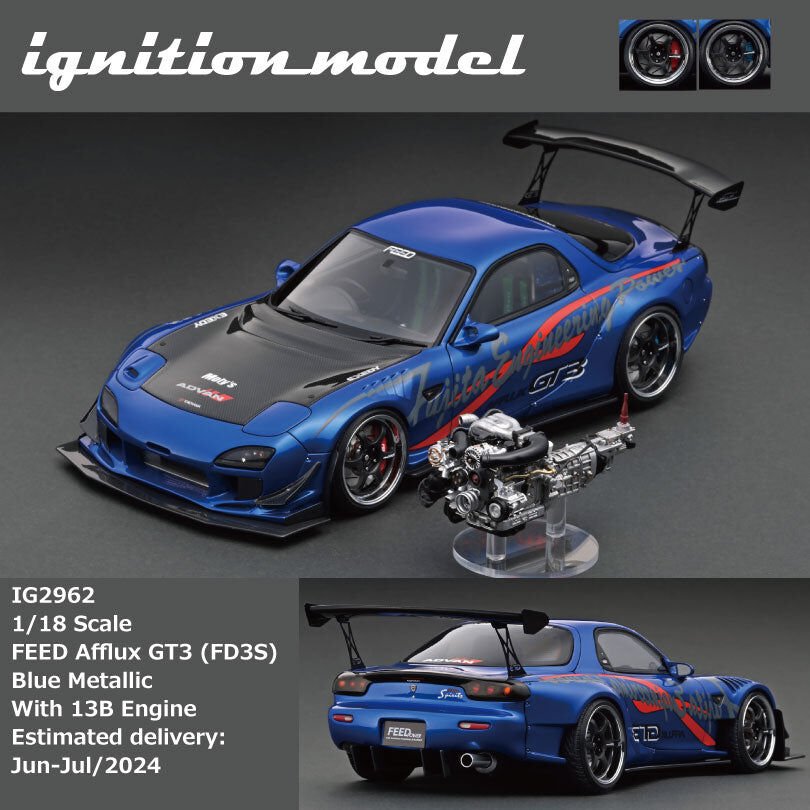 IGNITION MODEL MAZDA FEED Afflux GT3 (FD3S) 1:18 (IG2962)