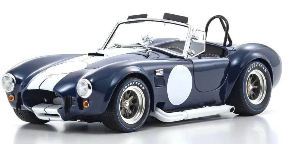 KYOSHO SHELBY COBRA 427 S/C DARK BLUE/WHITE 1:18 (08048DBL)