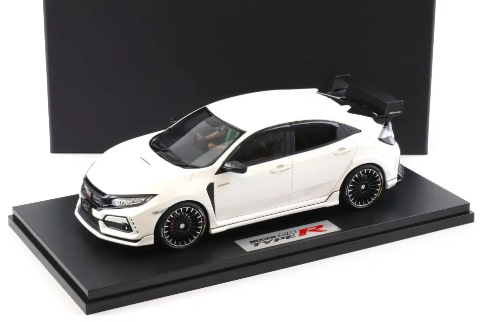 POP RACE HONDA CIVIC TYPE R FK8 MUGEN WHITE 1:18