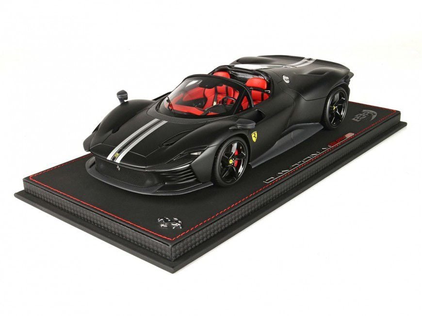 BBR FERRARI SP3 DAYTONA MAT BLACK LIMITED 02 1:18