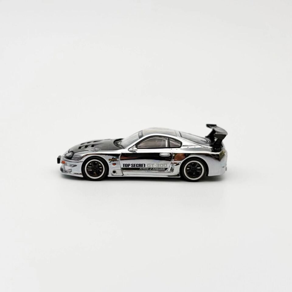 POPRACE PR64-325 1/64 TOP SECRET GT300 SUPRA TOYOTA POP RACE YENİ GÜMÜŞ KROM