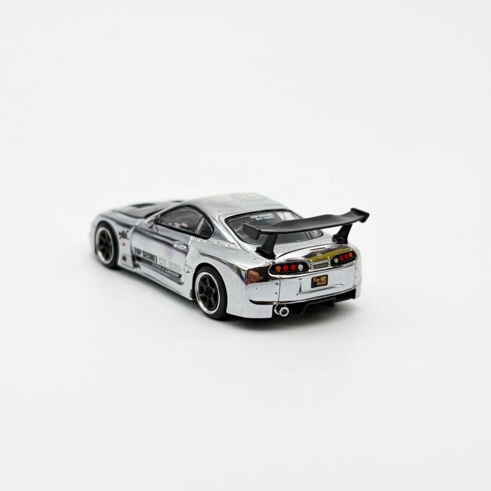 POPRACE PR64-325 1/64 TOP SECRET GT300 SUPRA TOYOTA POP RACE YENİ GÜMÜŞ KROM