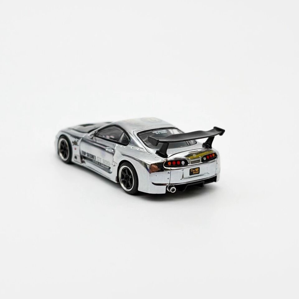 POPRACE PR64-325 1/64 TOP SECRET GT300 SUPRA TOYOTA POP RACE YENİ GÜMÜŞ KROM