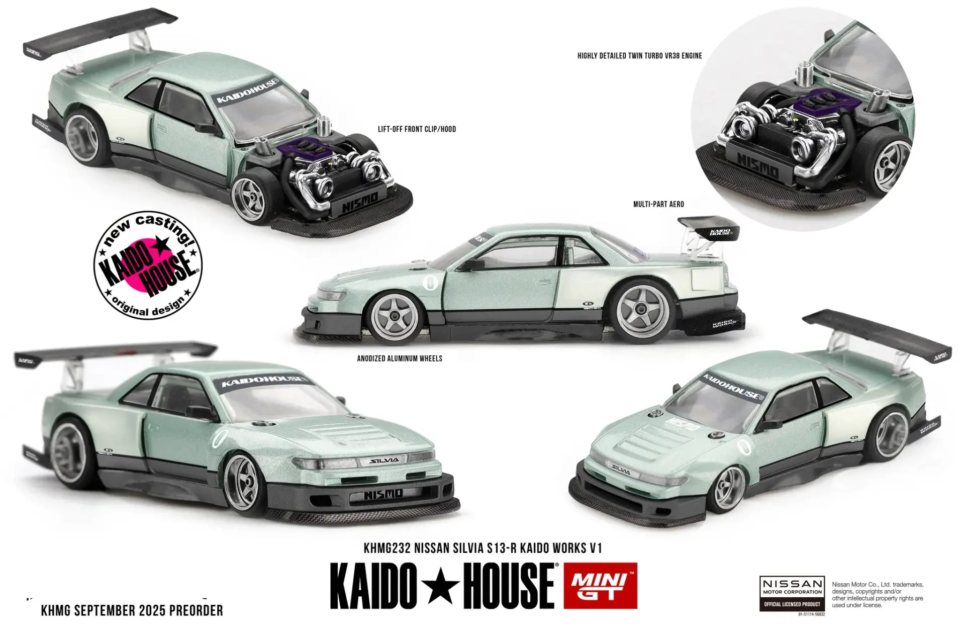 Mini GT 1/64 Kaido House Nissan Silvia S13-R KAIDO WORKS V1