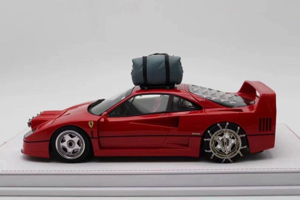 GL MODELS FERRARI F40 REDSNOW BOARD LIMITED 42/66 1:18