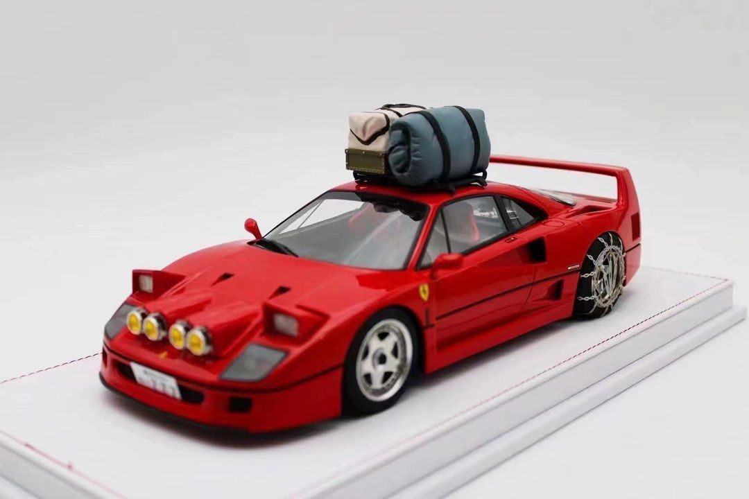 GL MODELS FERRARI F40 REDSNOW BOARD LIMITED 42/66 1:18