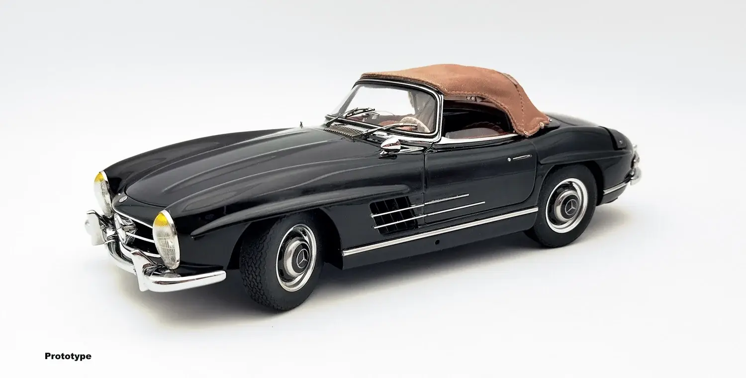 1:18 CMC Mercedes Benz 300 SL W198 Roadster siyah