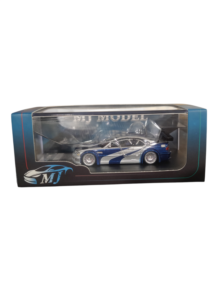MJ Model 1:64 BMW M3 E46 GTR Alloy Car with Opening Hood