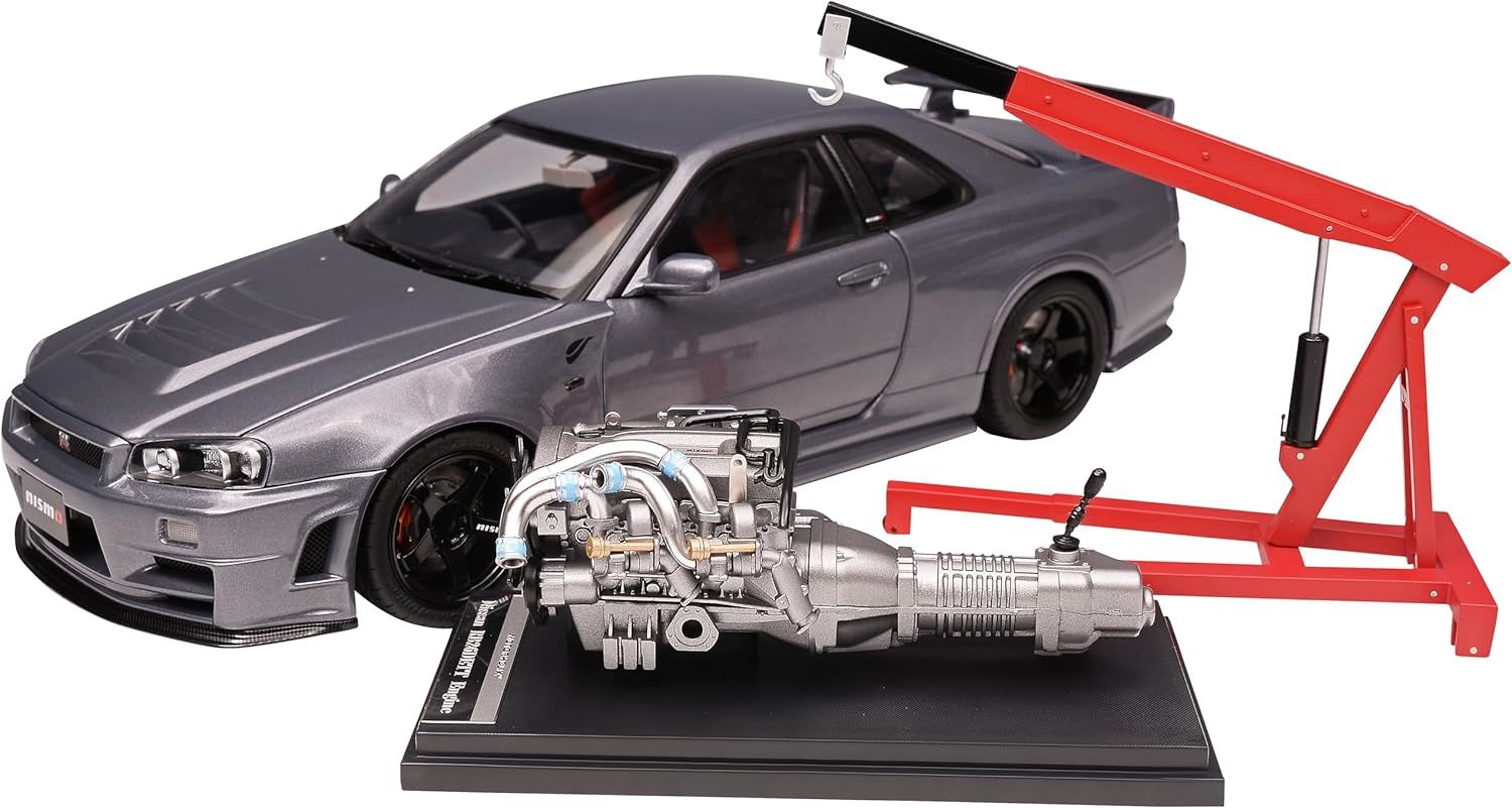 MOTORHELIX NISSAN SKYLINE GT-R (R34) NISMO CRS VER. GUN METALLIC 1:18 (M83409)