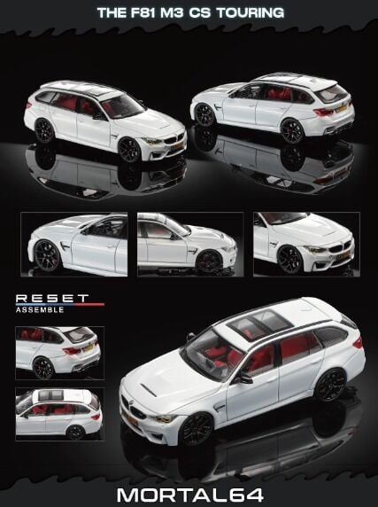 Mortal 1:64 White F81 M3 CS Touring Wagon