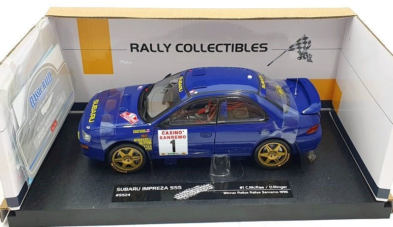 SUNSTAR SUBARU IMPREZA 555 #1 C.MCRAE SANREMO 1996 1:18 (5524)