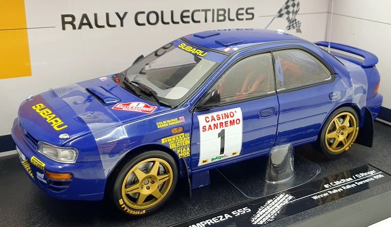 SUNSTAR SUBARU IMPREZA 555 #1 C.MCRAE SANREMO 1996 1:18 (5524)