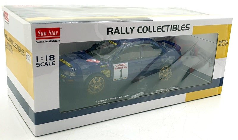 SUNSTAR SUBARU IMPREZA 555 #1 C.MCRAE SANREMO 1996 1:18 (5524)