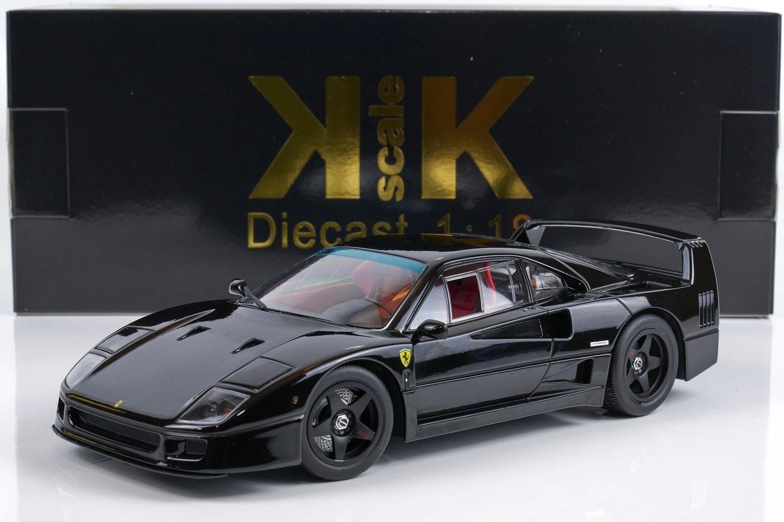 KK Scale - 1:18 Ferrari F40 Lightweight (1990) Black - Diecast Model