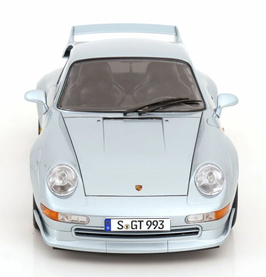 KK Scale 1:12 PORSCHE 911 (993) GT2 BBS RIMS POLAR SILVER 1996
