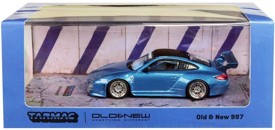 TARMAC PORSCHE OLD & NEW 997 BLUE METALLIC 1:64
