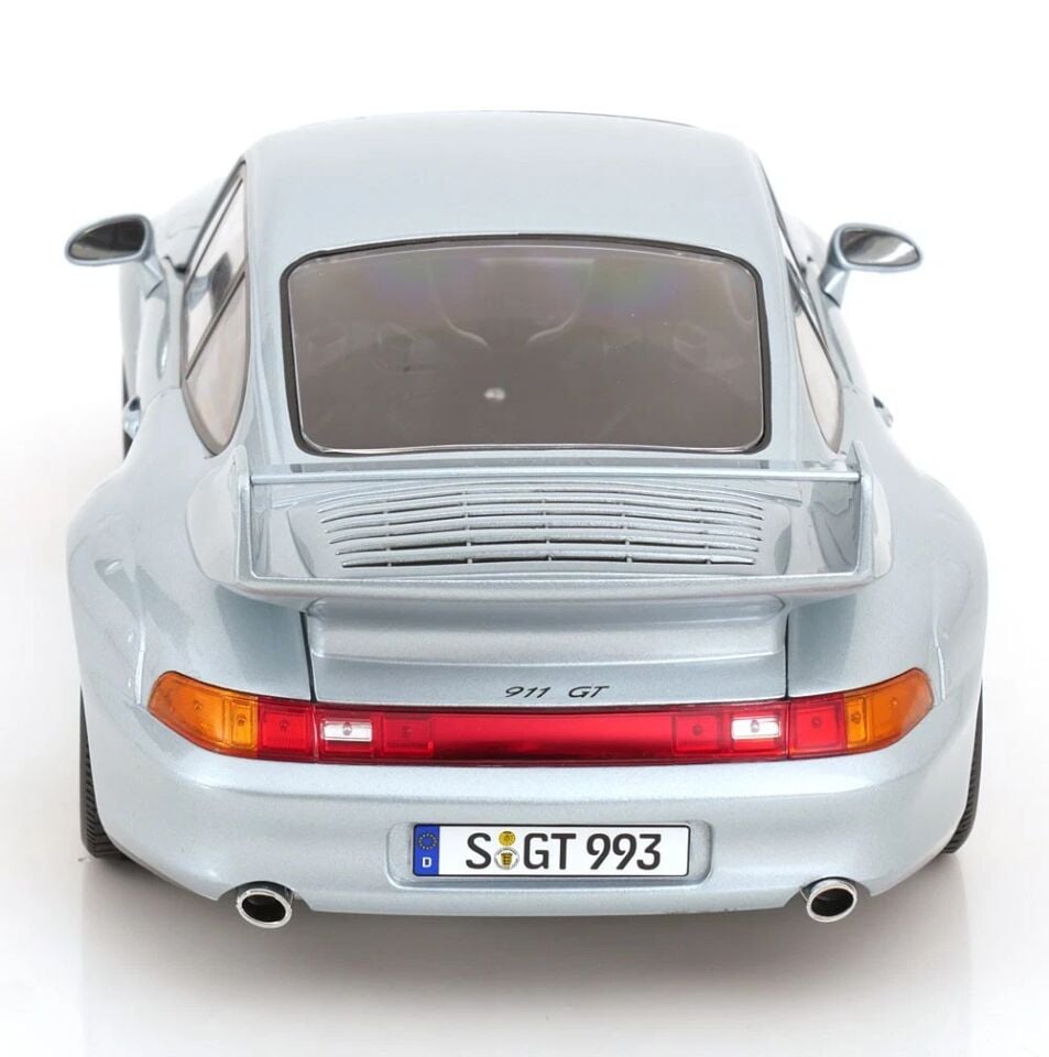 KK Scale 1:12 PORSCHE 911 (993) GT2 BBS RIMS POLAR SILVER 1996