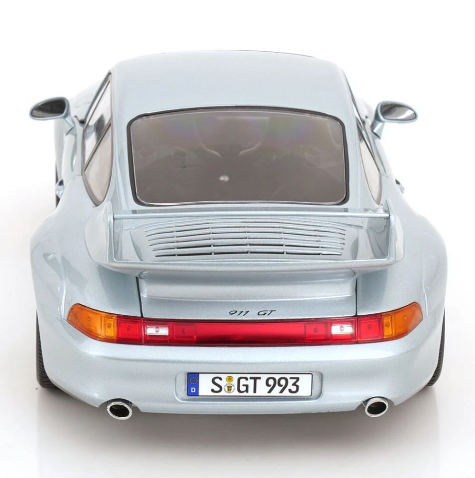 KK Scale 1:12 PORSCHE 911 (993) GT2 BBS RIMS POLAR SILVER 1996