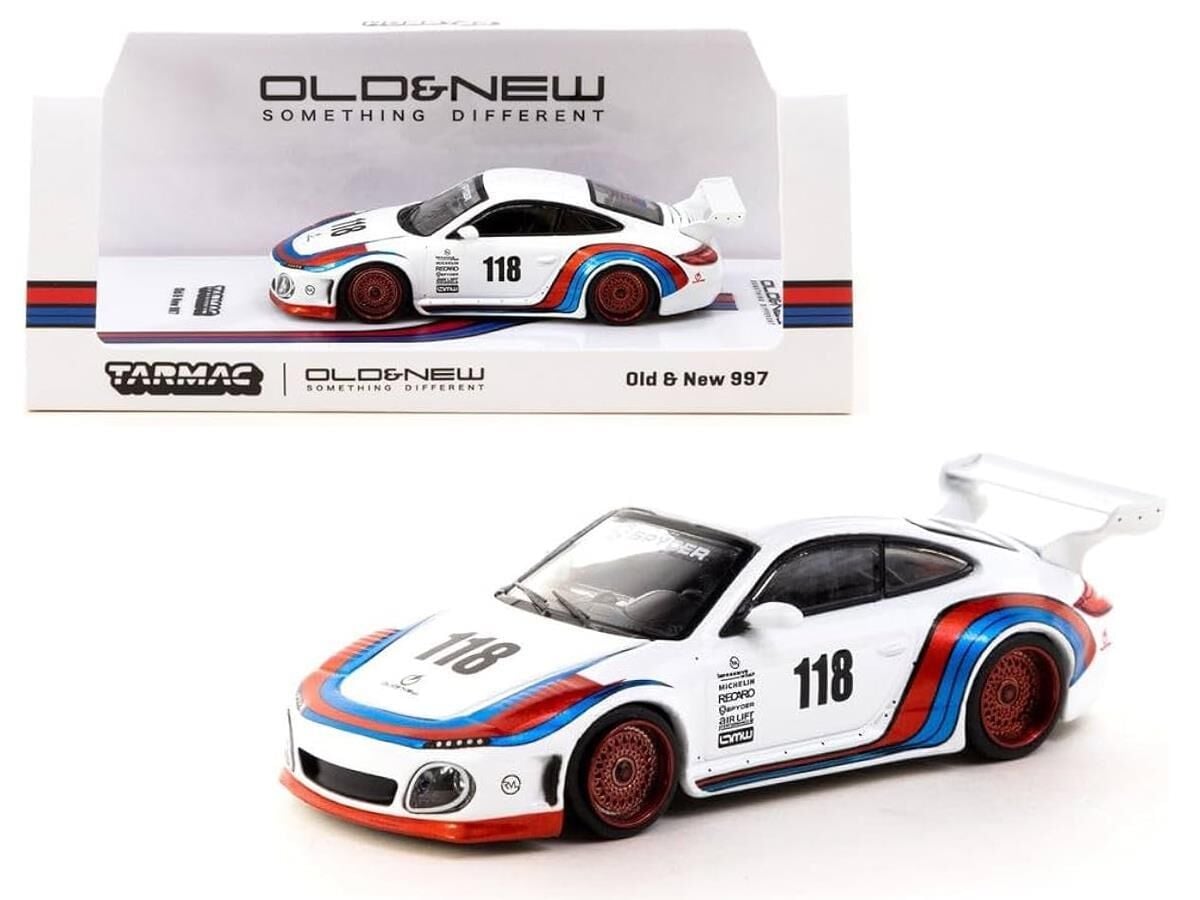 TARMAC PORSCHE OLD & NEW 997 WHITE 1:64