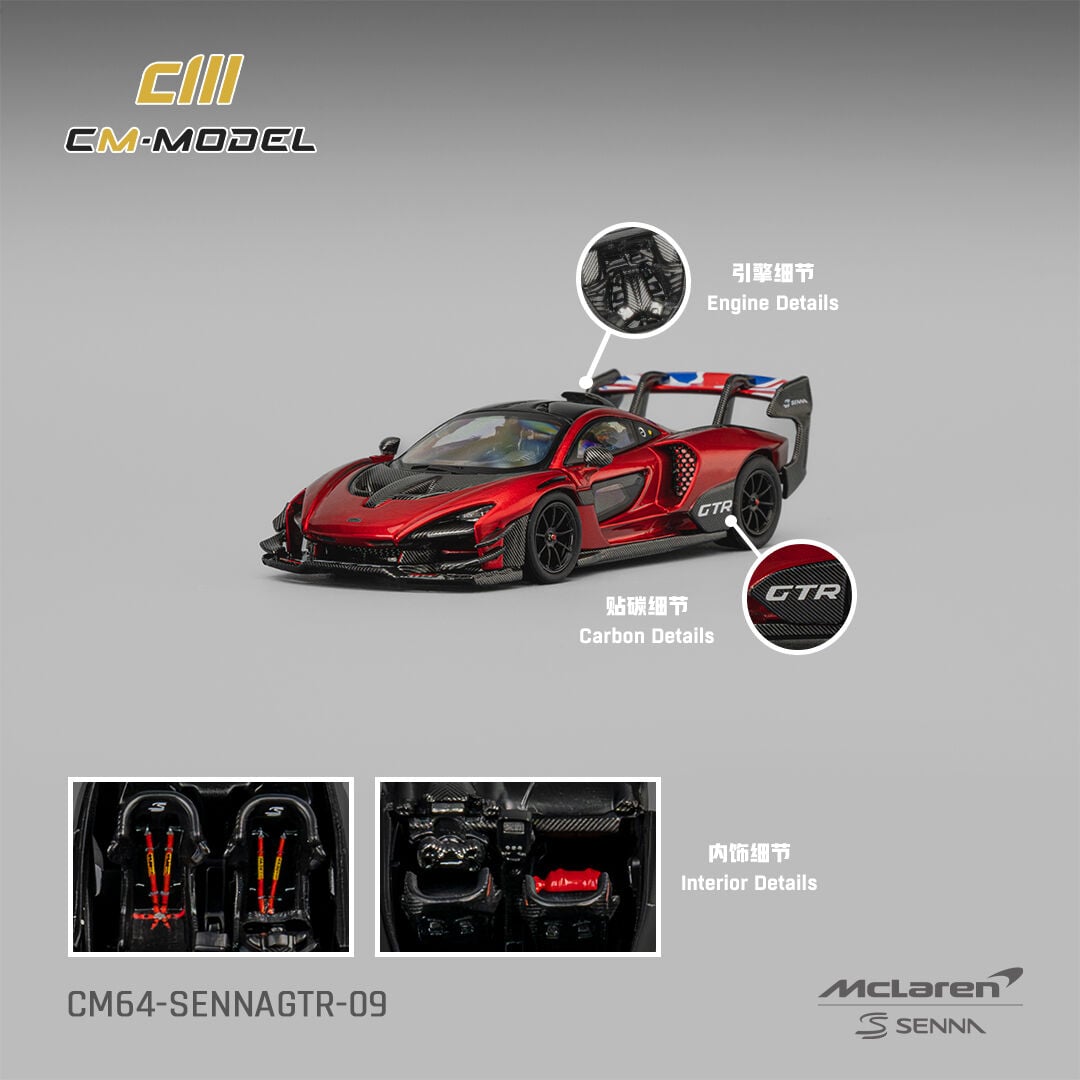 CM Model 1:64 McLaren Senna GTR Red