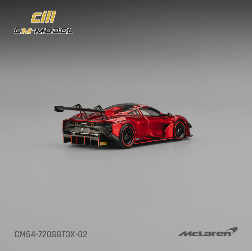 CM Model 1:64  McLaren 720s GT3X Metallic Red