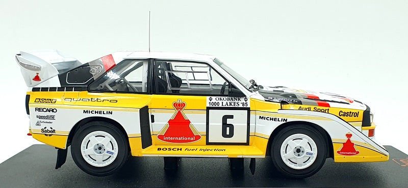 IXO  AUDI SPORT QUATTRO S1 E2 #6 1000 LAKES RALLY 1:18 (RMC161B)