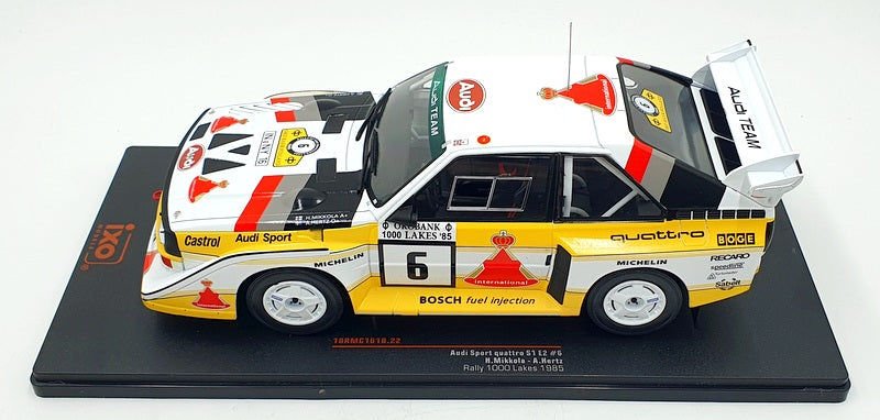 IXO  AUDI SPORT QUATTRO S1 E2 #6 1000 LAKES RALLY 1:18 (RMC161B)